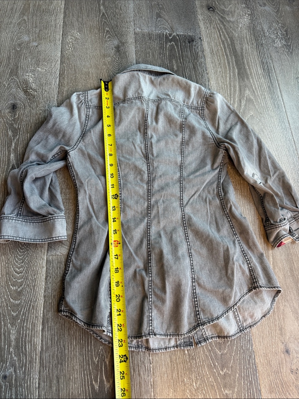 Burberry Gray Button-Front Utility Jacket AZ0709 - Picture 3 of 5